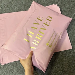 100 buste rosa in polietilene pronte per la spedizione o personalizzate con il tuo design, buste rosa per la spedizione personalizzate