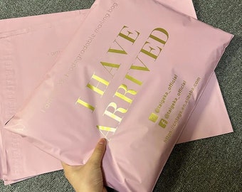 100 pes pink poly mailer ready to ship or custom you design pink shipping bag custom pink postage bag
