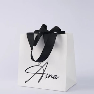 100 pezzi di borse di carta per boutique con logo personalizzato, borse per la spesa con manico, borse per vestiti, borse per la vendita al dettaglio, borse regalo per feste, borse per matrimoni
