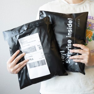 Sacos de remessa personalizados com logotipo, envelopes de polietileno pretos, sacos de embalagem personalizados, sacos de correspondência personalizados, sacos de polietileno ecológicos, envelopes de remessa personalizados