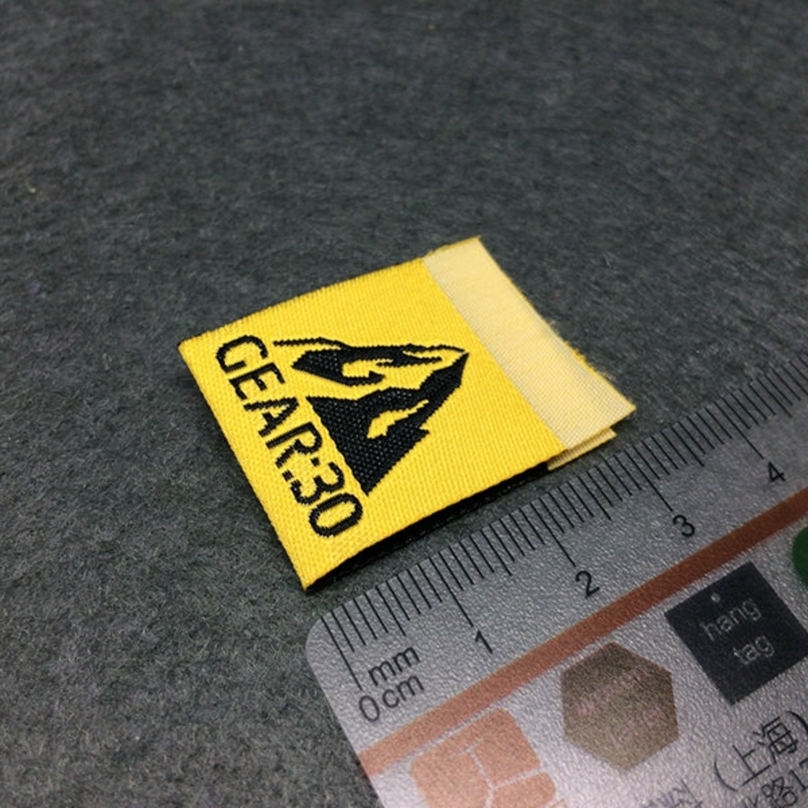 Custom jacquard woven label custom center fold jacquard Etsy