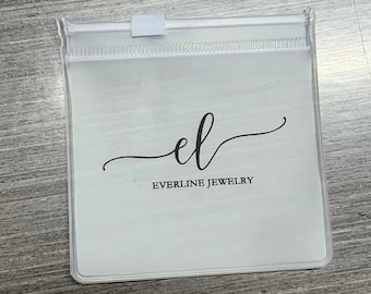 100 8x8cm/3x3in custom matte Frosted Jewelry zipper Bag，customized high-quality jewelry packaging, custom jewelry bag with you logo