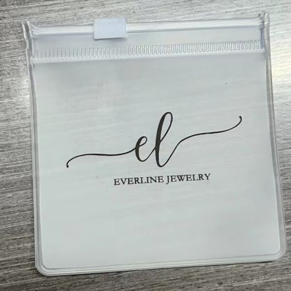 100 8x8cm/3x3in custom matte Frosted Jewelry zipper Bag，customized high-quality jewelry packaging, custom jewelry bag with you logo