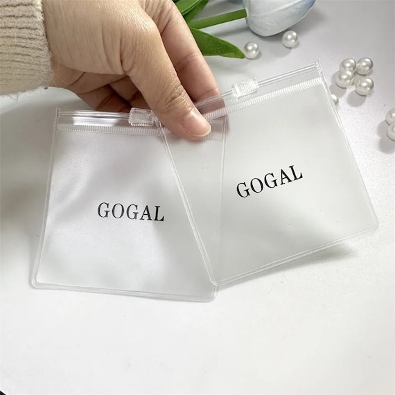 100 astucci per gioielli personalizzati sacchetto con chiusura lampo trasparente in pvc packaging personalizzato per gioielli di alta qualita borsa per gioielli personalizzati con il tuo logo Etsy Ita...