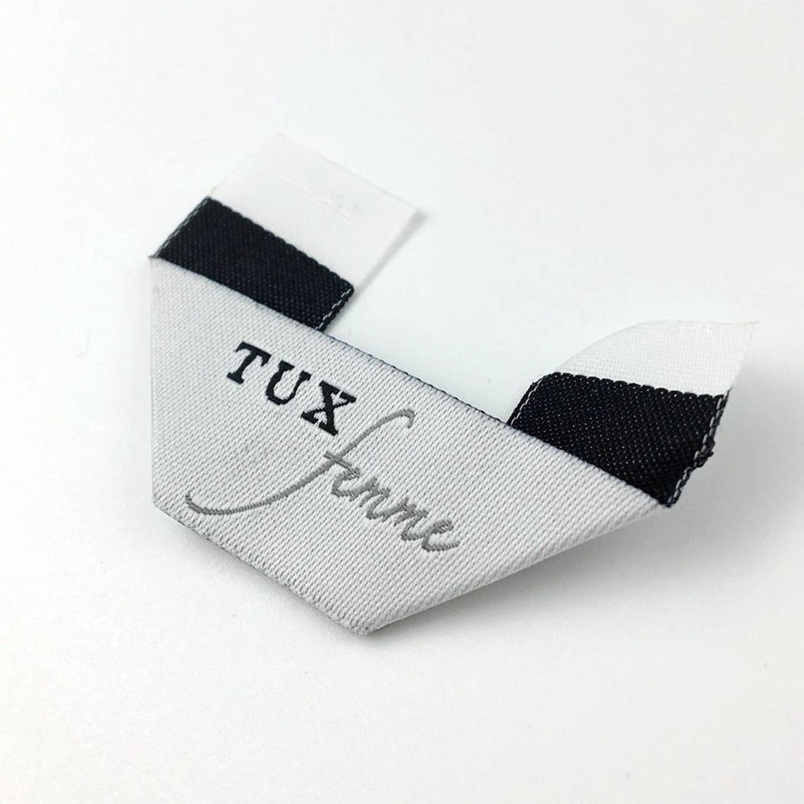 Mitre fold woven label custom custom mitre fold woven label | Etsy