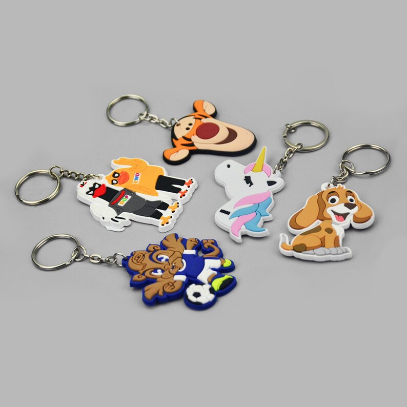 Custom Funny Keychains Soft PVC Plastic Keychain Key Chains Etsy