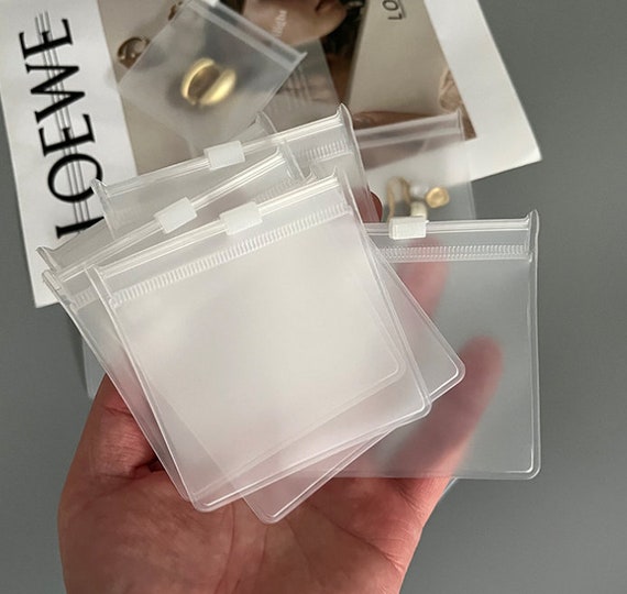 100 Custom Jewelry Pouch, Pvc Transparent Ziplock Bagcustomized  High-quality Jewelry Packaging, Custom Jewelry Bag With You Logo 