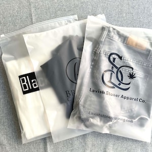 100-500個カスタムフロスト透明ジッパーバッグ高品質プラスチックバッグ衣類ジッパーバッグポリメーラー用