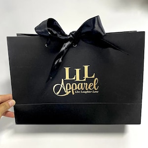 100 pezzi di borse di carta per boutique con logo personalizzato, borse per la spesa con manico, borse per vestiti, borse per la vendita al dettaglio, borse regalo per feste, borse per matrimoni