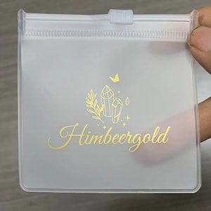 100 buste per gioielli personalizzate, buste trasparenti in PVC con cerniera, confezioni personalizzate per gioielli di alta qualità, buste per gioielli personalizzate con il tuo logo