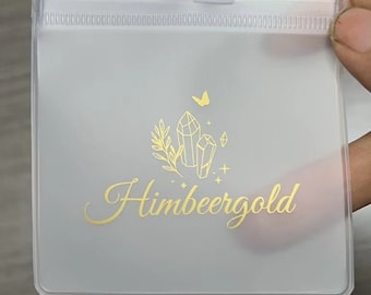 100 Schmuckbeutel, transparente PVC-Reißverschlusstasche ， kundenspezifische hochwertige Schmuckverpackung, kundenspezifischer Schmuckbeutel mit Ihrem Logo