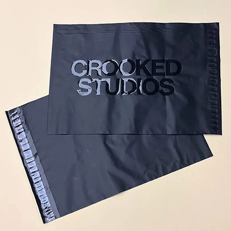 brand matte mailing mail self adhesive free plastic packaging custom printed shipping bag black spot poly mailer image 6
