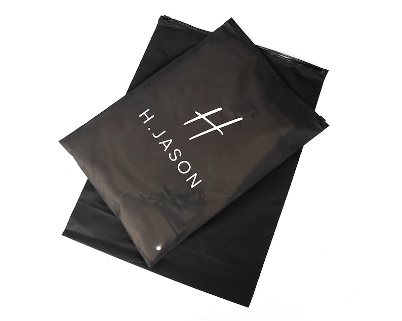 Custom Black Matte Zipper Bags: Clothing Packaging With Logo - Etsy