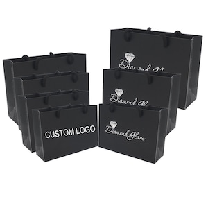 100 Custom paper bags with handles, custom shop bag with logo, custom shop bag, paper bags personalized, paper bags for shipping, shop bag
