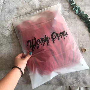 100pcs frosted zipper bag custom,clothes plastic bag,clear zipper bag,high quality clothes plastic bag,custom zipper bag for poly mailer