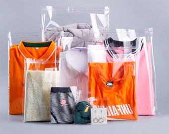 100 Crystal Clear Self Adhesive Seal Resealable Cello OPP MULTI-SIZED Packaging Packing Bags