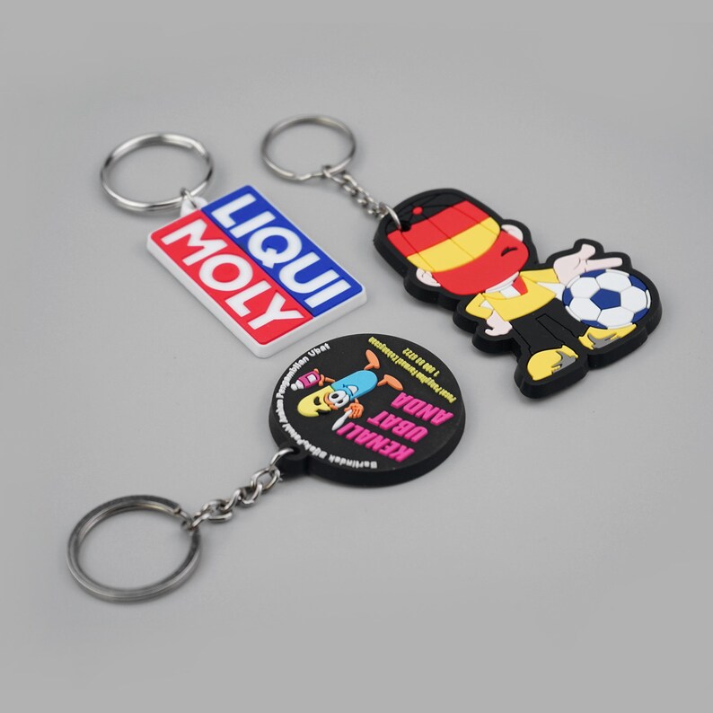 Custom 3d Rubber Keychains Soft PVC Keychain Cool Key Chains Etsy
