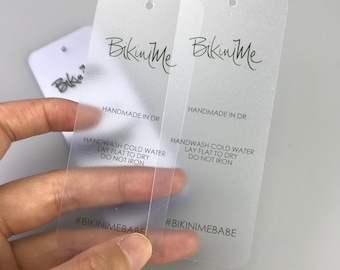 Custom Frosted PVC Hang Tags: Clothing Logo Tags