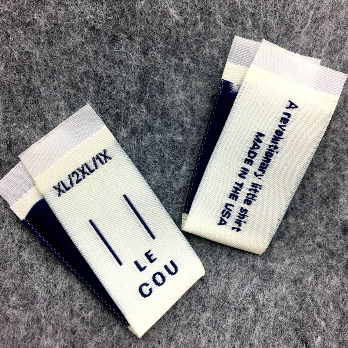 Custom jacquard woven label custom center fold jacquard Etsy