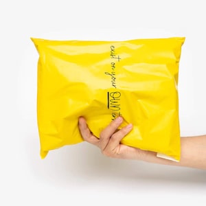 1000 sobres de polietileno amarillos a la venta, sobres de polietileno personalizados con envío gratuito, bolsas con logotipo personalizado, bolsas de polietileno personalizadas, bolsas de envío con logotipo