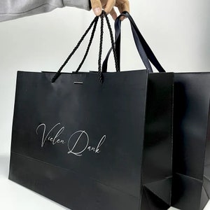 100 pezzi di borse di carta per boutique con logo personalizzato, borse per la spesa con manico, borse per la merce, borse per la vendita al dettaglio, borse regalo per feste personalizzate
