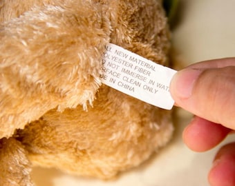 Custom Soft Toy Safety Labels: Printed Logo Clothing Labels