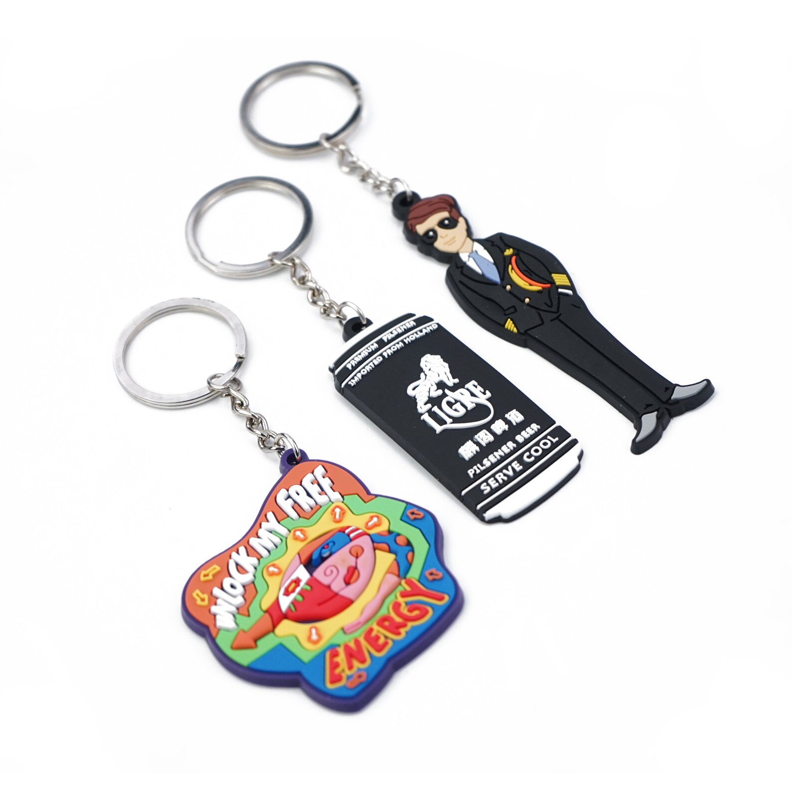 Custom Funny Keychains Soft PVC Plastic Keychain Key Chains Etsy