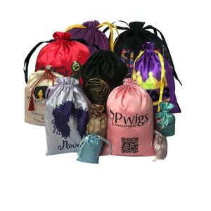 100pcs satin drawstring bags custom dust bags Jewelry package pouch personalized your logo printed wholesale product package gift bag