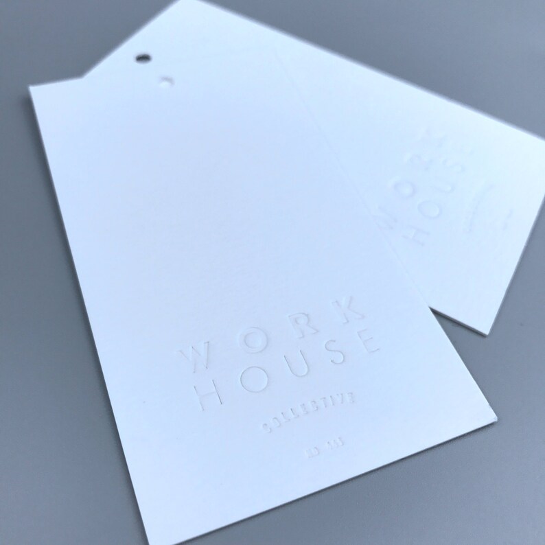 Custom Embossed Hang Tag Hang Tag Embossed Embossed Hang Tag Etsy