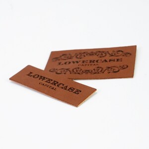 Custom leather patch logo, denim leather label, embossed leather patch, high quality leather patch image 7