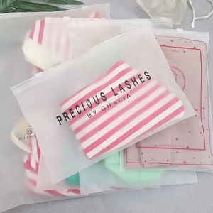 100-500 pezzi sacchetti con cerniera trasparenti smerigliati personalizzati sacchetti di plastica di alta qualità sacchetti con cerniera per buste postali in polietilene