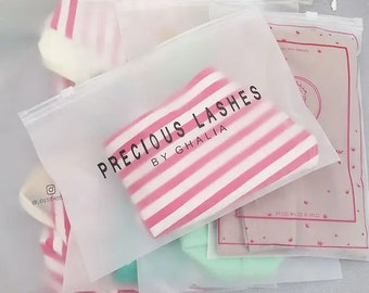 100-500Pcs Custom Frosted Transparent Zip Lock Bags High Quality Plastic Bags Clothes Zip Bags for Poly Mailers