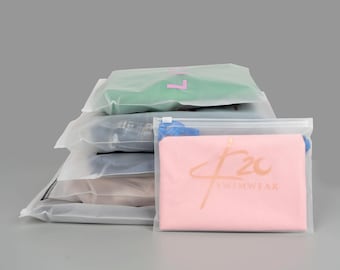 100-1000Pcs Custom Frosted Zipper  Bags High Quality Plastic Bags Custom Packaging Poly bags Clothes Zip Bags for Poly Mailers