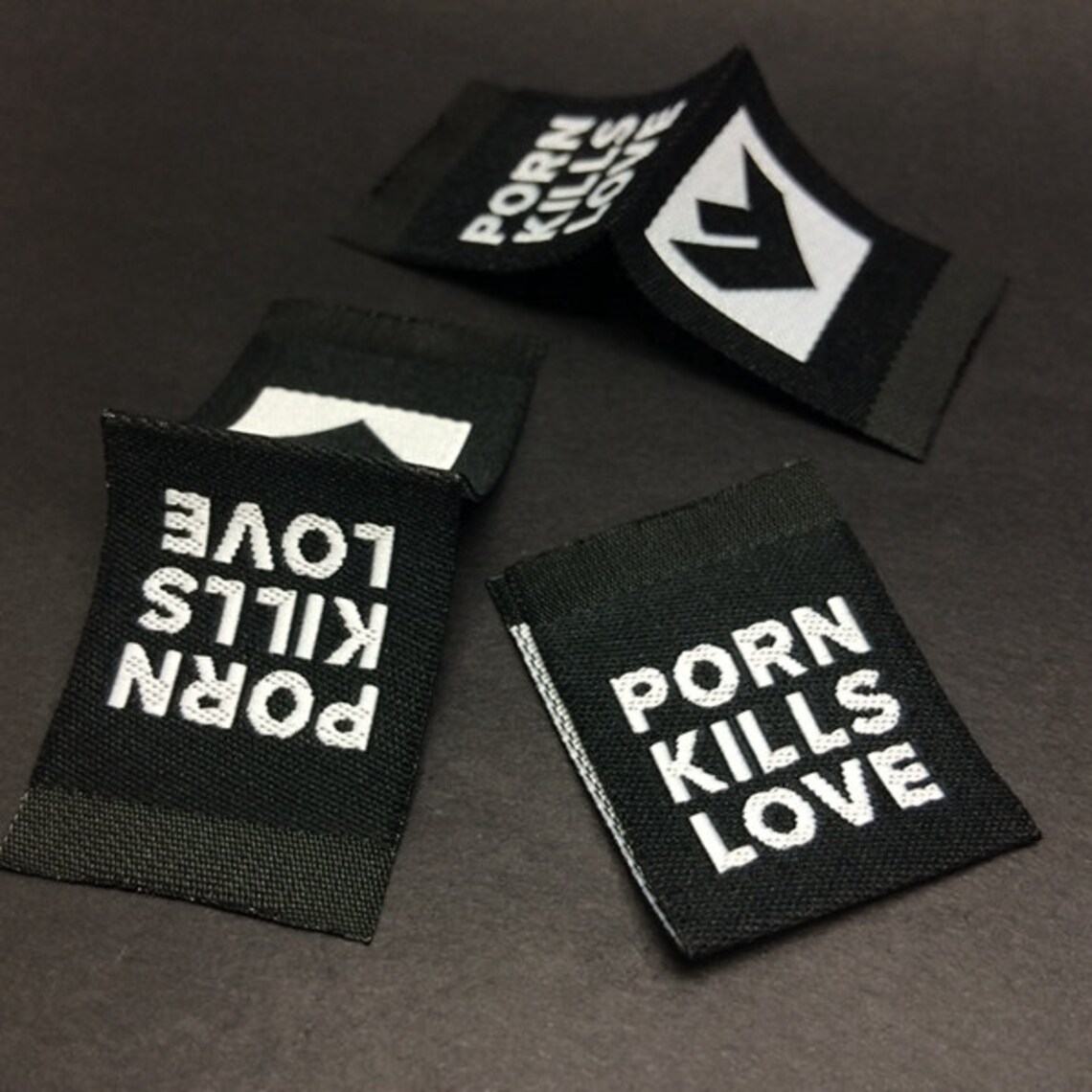 Custom jacquard woven label custom center fold jacquard Etsy