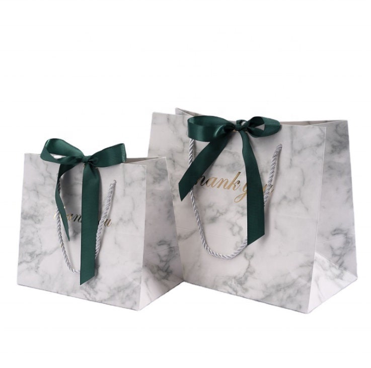 Custom Shopping Bags Paper Marble Gift Bag Luxury Packaging 