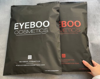 Benutzerdefinierte Reißverschlussverpackungen, schwarze Bekleidungsversandtaschen (100 Stück)