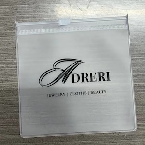 100pcs 5x5in/13x13cm custom jewelry pouch, pvc transparent Frost Zip Bag,customized high-quality jewelry packaging with you logo