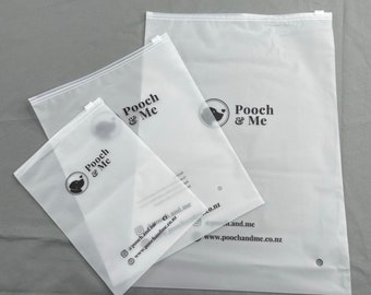 Custom logo Frosted Clothes Zipper Self Sealing Bag Clothing Packaging Frosted Zipper Bags printed logo
