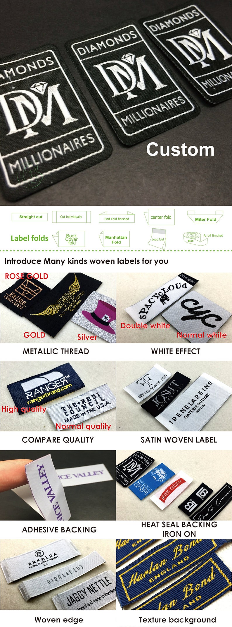 iron on Clothing labels Custom Clothing Labels heat transfer labels iron on clothing label Custom Woven labels name labels