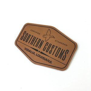 50 Custom Personalized leather patches with Logo, Text, or Initials - Blank Leather Patches , PU leather patch, Faux Leather Knitting tags