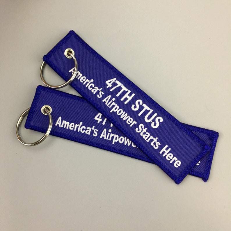 200 Custom Keychain Jet Tag Remove Before Flight Embroidered image 5.