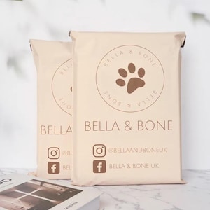 50-500 Custom creme beige biologisch abbaubare Poly Versandtasche, kundenspezifische Versandtasche, kundenspezifische matte Porto-Beutel, Kleidungsverpackung