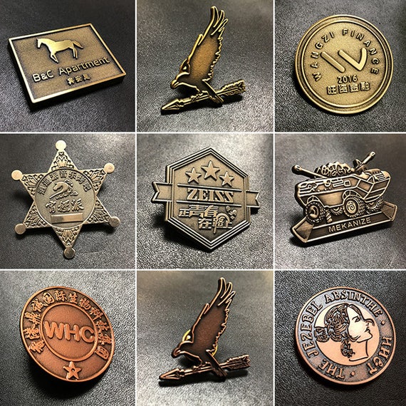 Custom Enamel Badges Custom Designer Handbag Metal Tags 