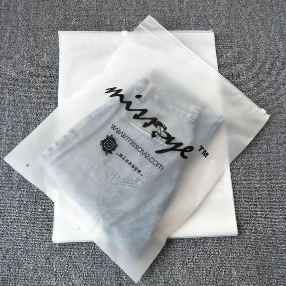 100-1000 Custom Frosted Zipper Bags, Clear Ziplock Bag, High Quality  Clothes Plastic Bag, Custom Zip Lock Bag for Poly Mailer 