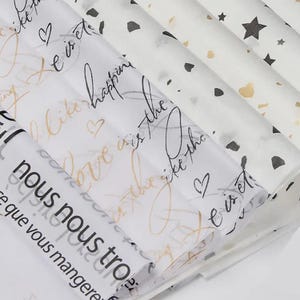 Personalised Vellum Paper, Packing Paper, Branded Packaging Premium Vellum, Your Logo Paper 112gsm, Small Business, Tissue paper, Recyclable