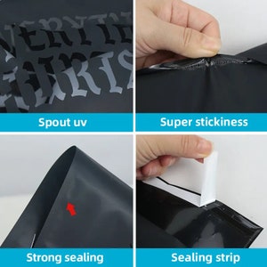 brand matte mailing mail self adhesive free plastic packaging custom printed shipping bag black spot poly mailer image 10