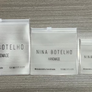 100 bolsa de joias personalizada, bolsa de zíper transparente em pvc, embalagem de joias personalizada de alta qualidade, bolsa de joias personalizada com seu logotipo