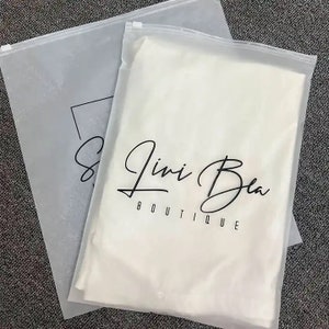100-500個カスタムフロスト透明ジッパーバッグ高品質プラスチックバッグ衣類ジッパーバッグポリメーラー用