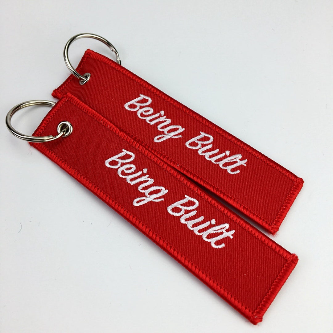 Custom Embroidered Keychain: Personalized Text, Logo, or Design - Etsy
