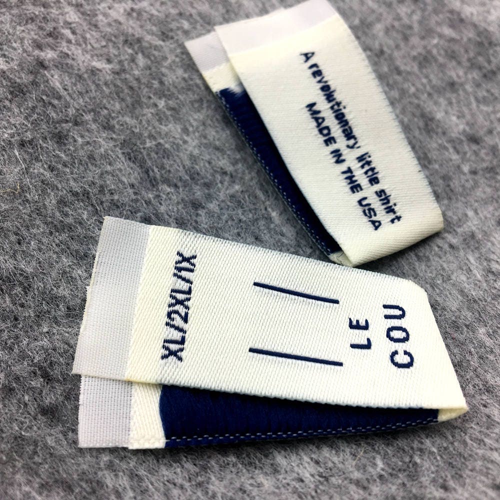 Custom jacquard woven label custom center fold jacquard Etsy
